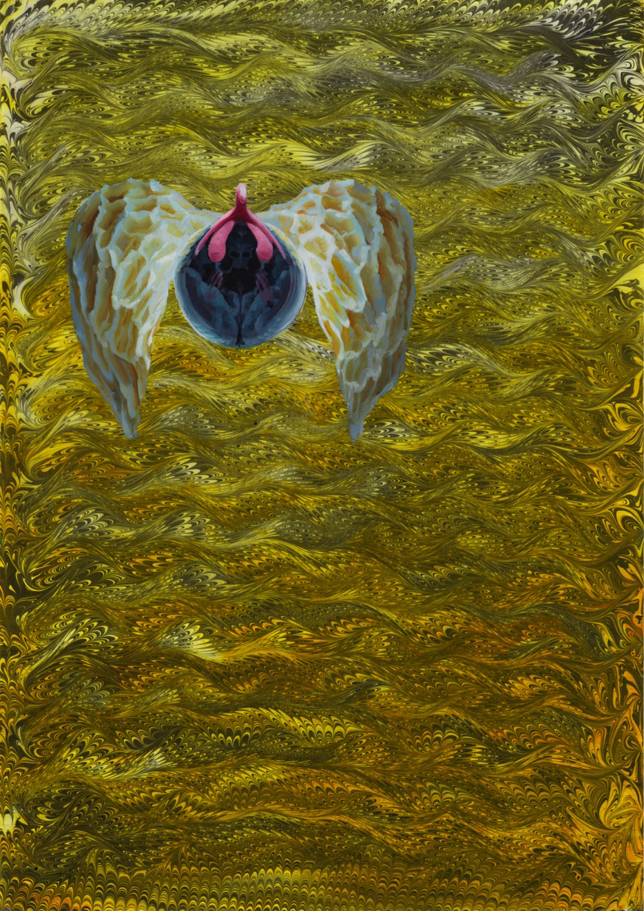 Janice McNab, The Ghost Artist &mdash; How deep is your love?, &lsquo;Terra Incognito&rsquo; (2021), 64x44cm, oil / acrylic on paper