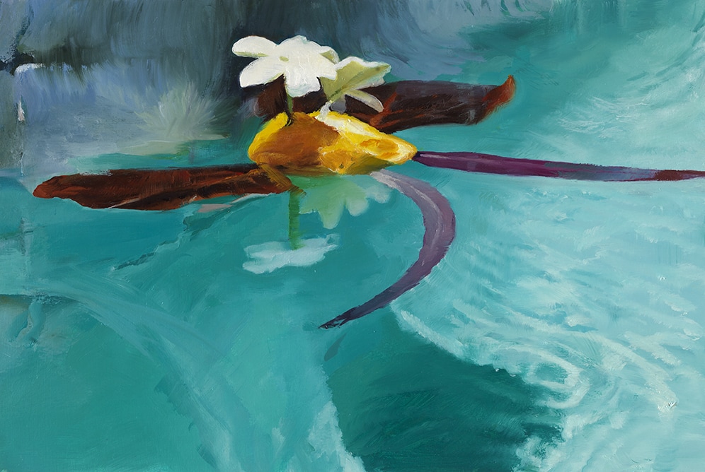 Janice McNab, D.I.Y. &ndash; &lsquo;At El Rincon Azul&rsquo;, (2016), 23x35cm, oil / acrylic on paper