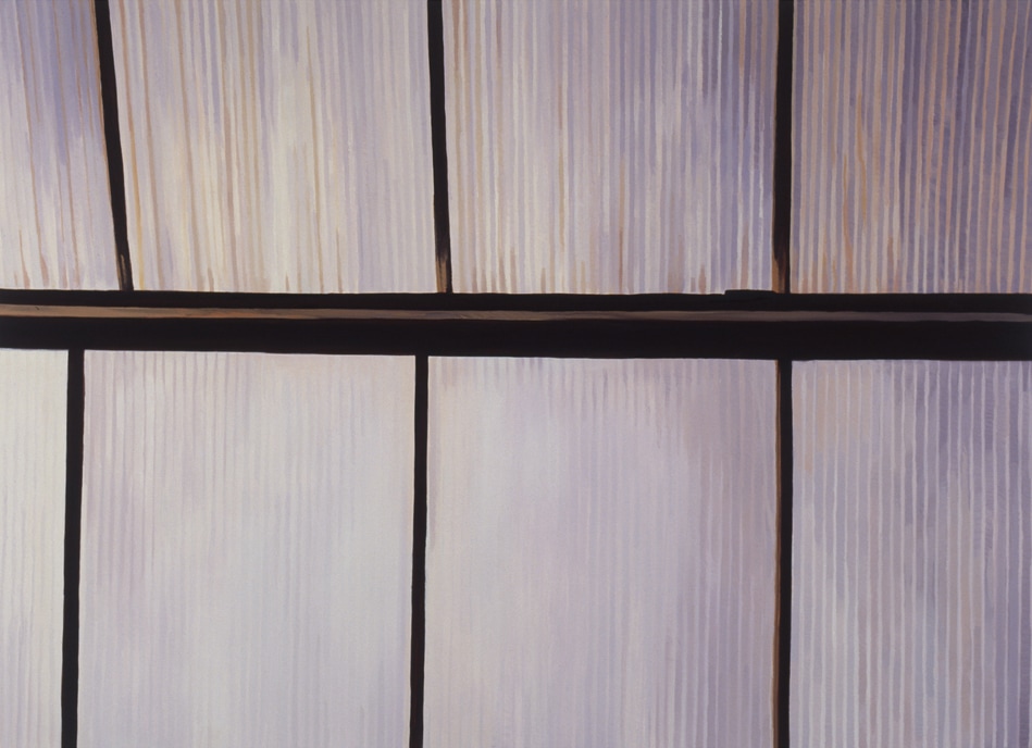 Janice McNab, Curtain and Stage, &lsquo;Glass House&rsquo; (2006), 120x165cm, oil on board