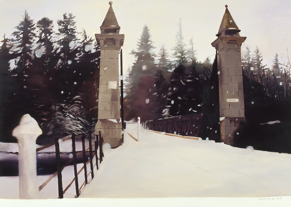 Janice McNab, Curtain and Stage, &lsquo;Monarch of the Glen, the Set Revisited&rsquo; (2002), 120x150cm, oil on board