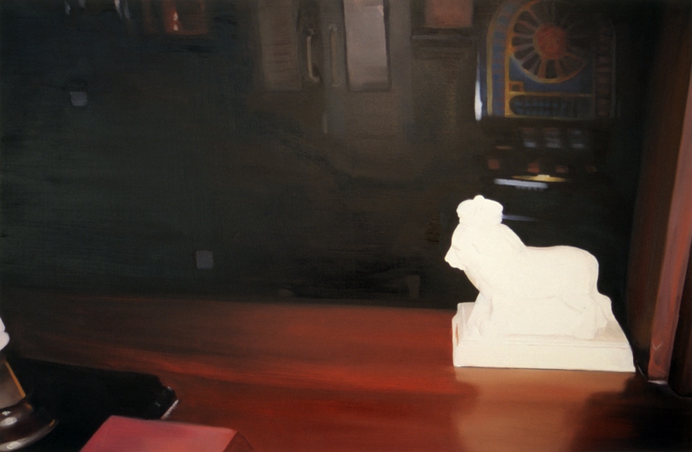 Janice McNab, Eastenders, &lsquo;Charity Box, The Queen Vic&rsquo; (2002), 70x100cm, oil on board