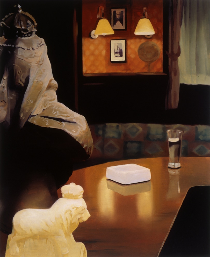 Janice McNab, Eastenders, &lsquo;The Night Club&rsquo; (2002), 120x190cm, oil on board