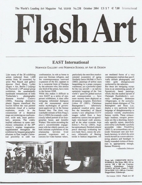 &lsquo;EAST International&rsquo; by Daniela Johnson (2004). Review published in &lsquo;Flash Art&rsquo;, No. 238.
