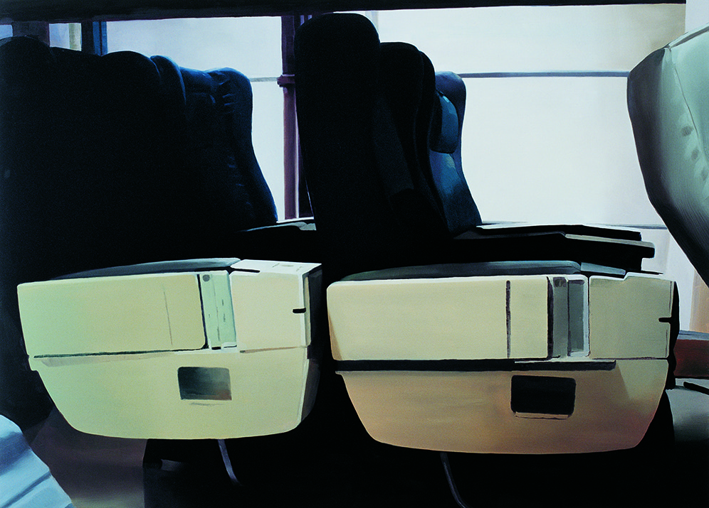 Janice McNab, Tanks and Chairs, The Chair Paintings, &lsquo;Chairs, II&rsquo; (2002), 122x170cm, oil on board