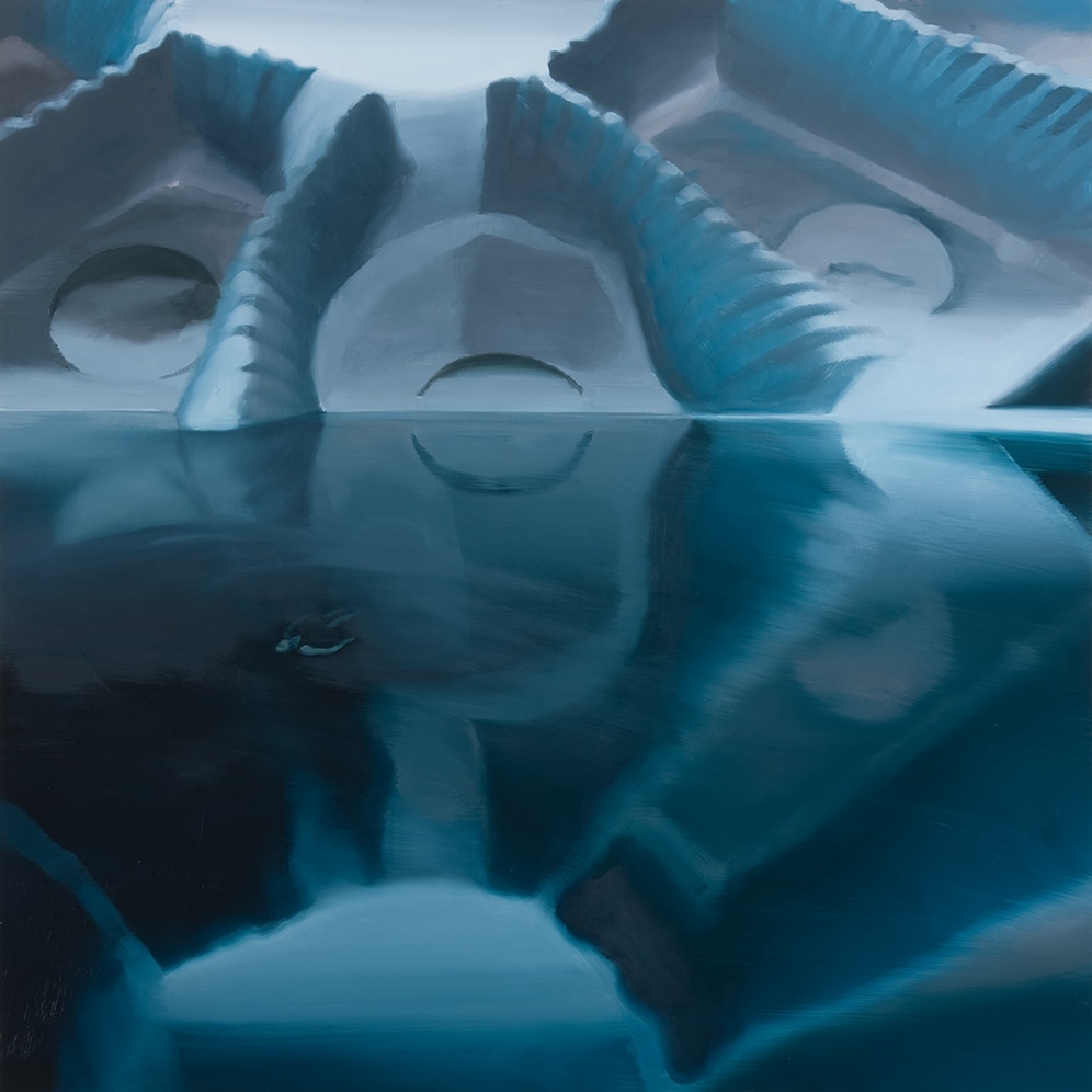 JJanice McNab, The Chocolate Box Paintings &lsquo;Night Swimming&rsquo; (2008), 122x122cm, oil on board