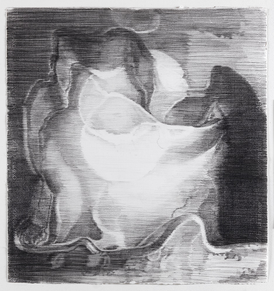 Janice McNab, The Chocolate Box Paintings &lsquo;Scottish&rsquo;, drawing (2009), 75x70cm, charcoal pencil on paper