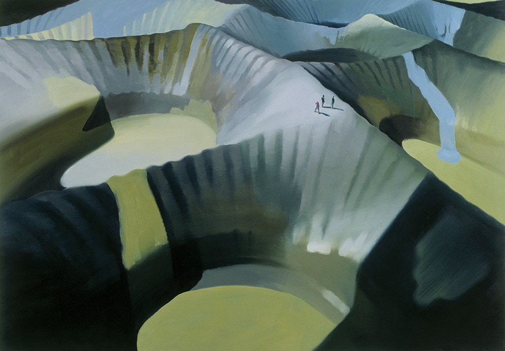 Janice McNab, The Chocolate Box Paintings &lsquo;How Green were our Valleys&rsquo; (2008), 122x150cm, oil on board