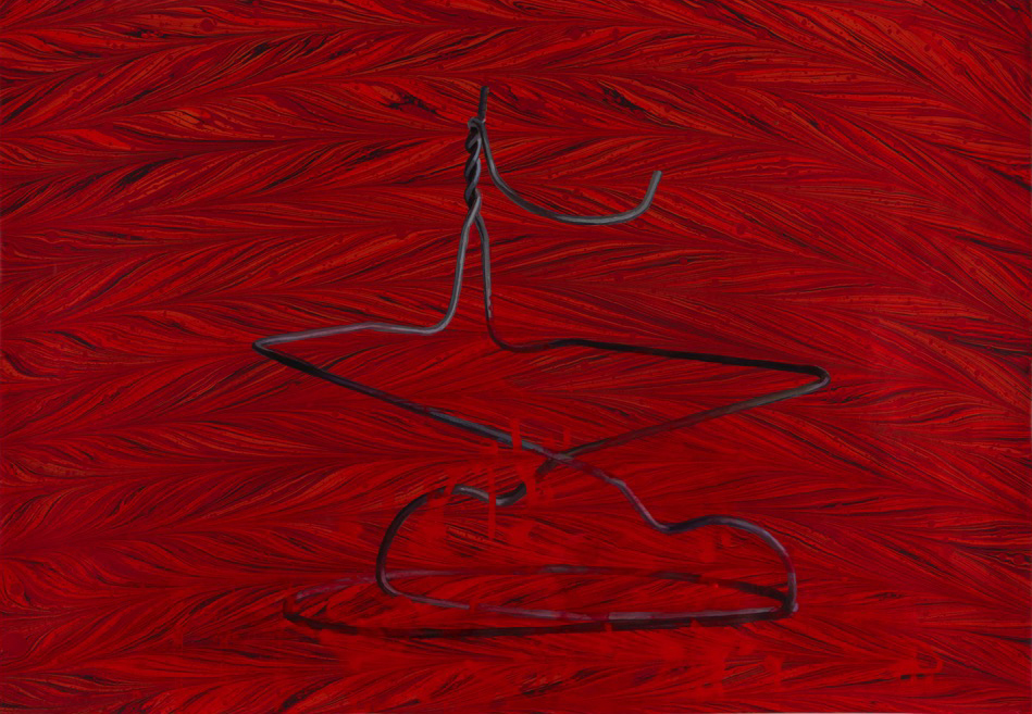 Janice McNab, The Ghost Artist &mdash; Hanger (2019), 50x73cm, oil / acrylic on paper