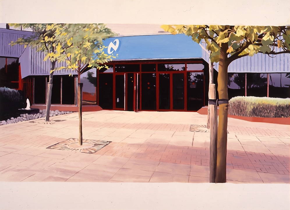 Janice McNab, The Isolation Paintings, The Greenock Factory Project, &lsquo;Reception&rsquo; (2001), 90x120cm, oil on board