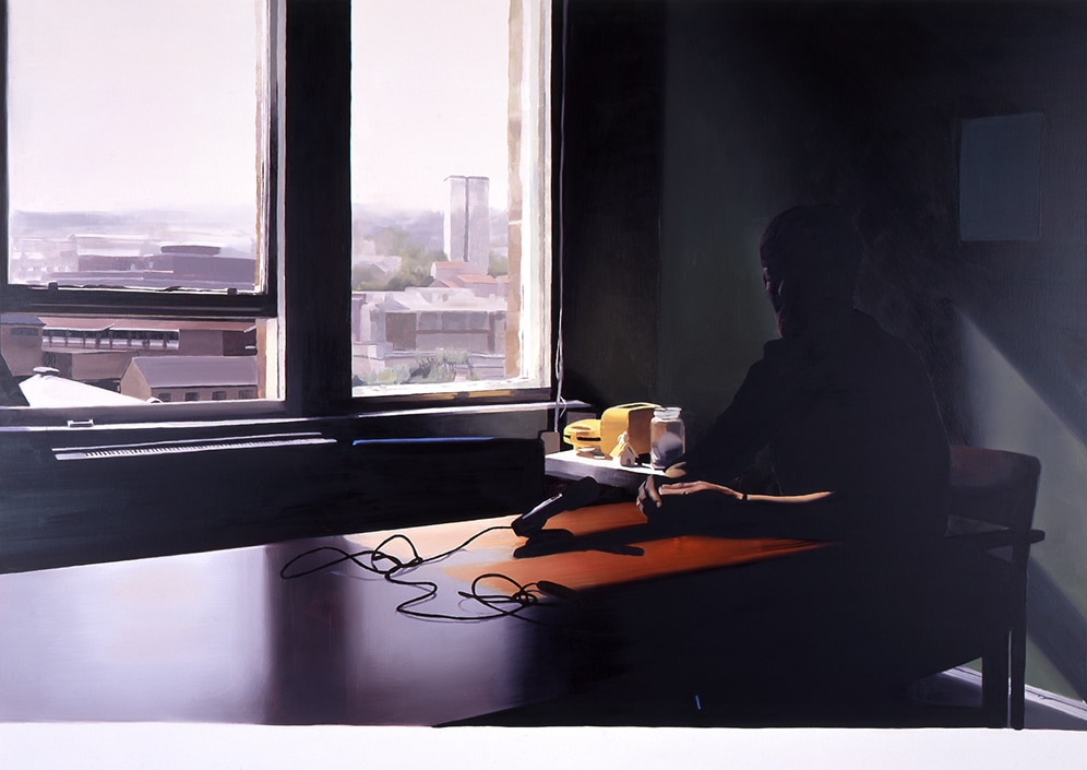 Janice McNab, The Isolation Paintings, The Greenock Factory Project, &lsquo;Anne&rsquo; (2001), 110x150cm, oil on board