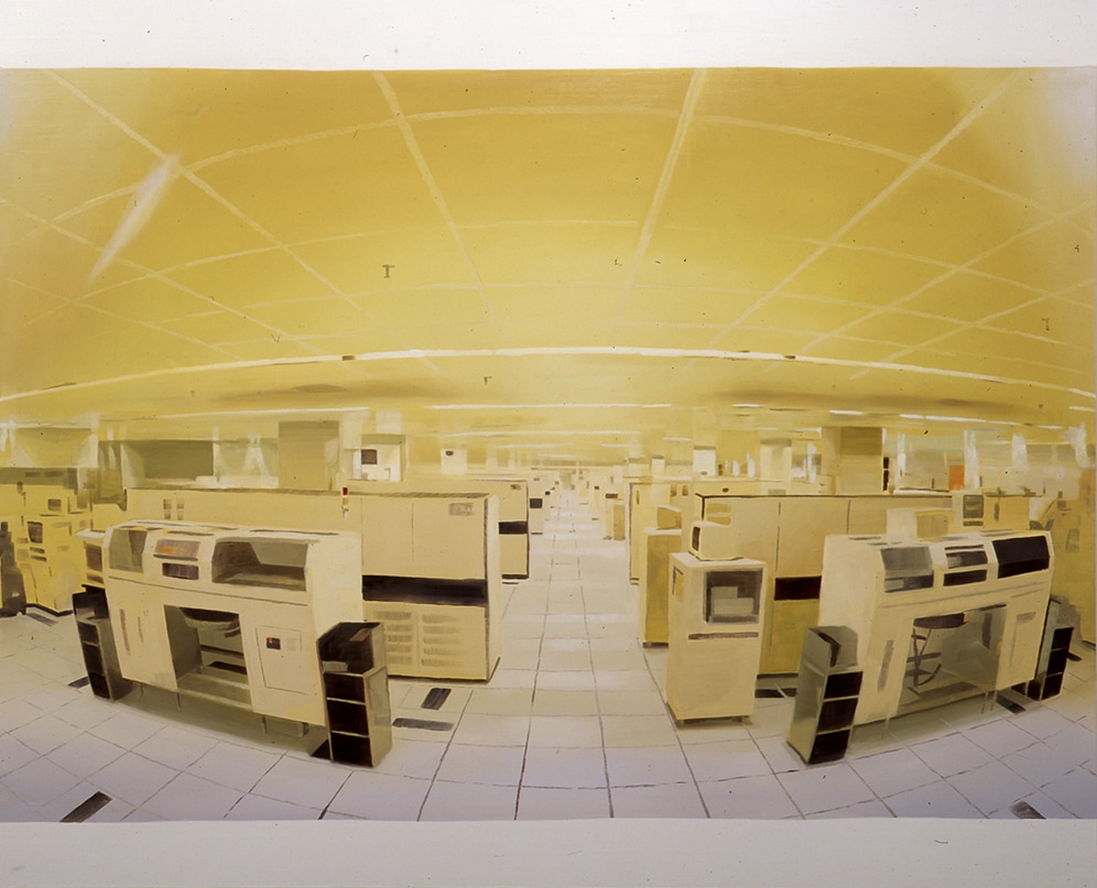 Janice McNab The Isolation Paintings, The Greenock Factory Project, &lsquo;Publicity&rsquo; (2001), 120x150cm, oil on board