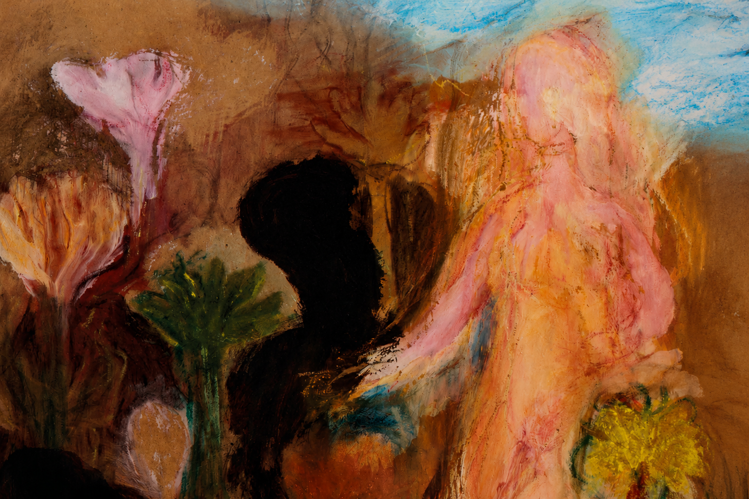 Detail from Ken Kiff, The National Gallery Triptych, 1993. Poster image for the exhibition. n. &copy;  Ken Kiff