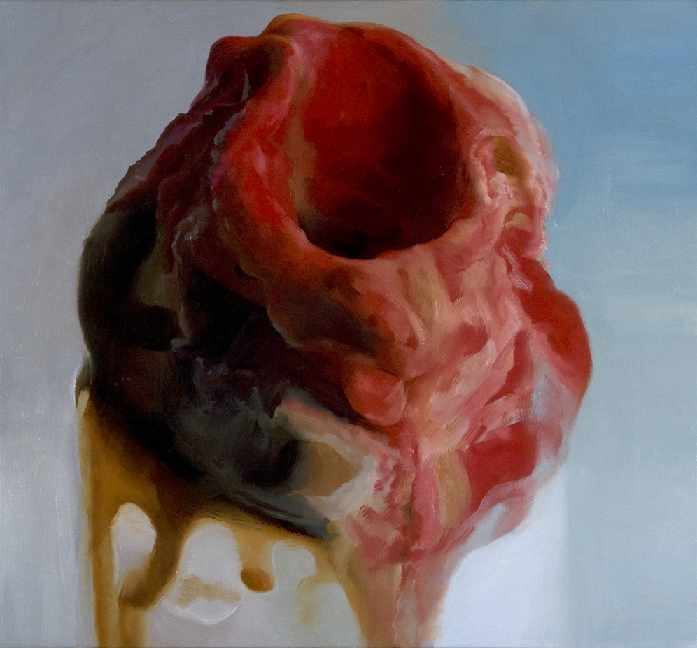 Janice McNab, The Ice Cream Paintings, &lsquo;Rosebud&rsquo; (2012), 50x54cm, oil on linen