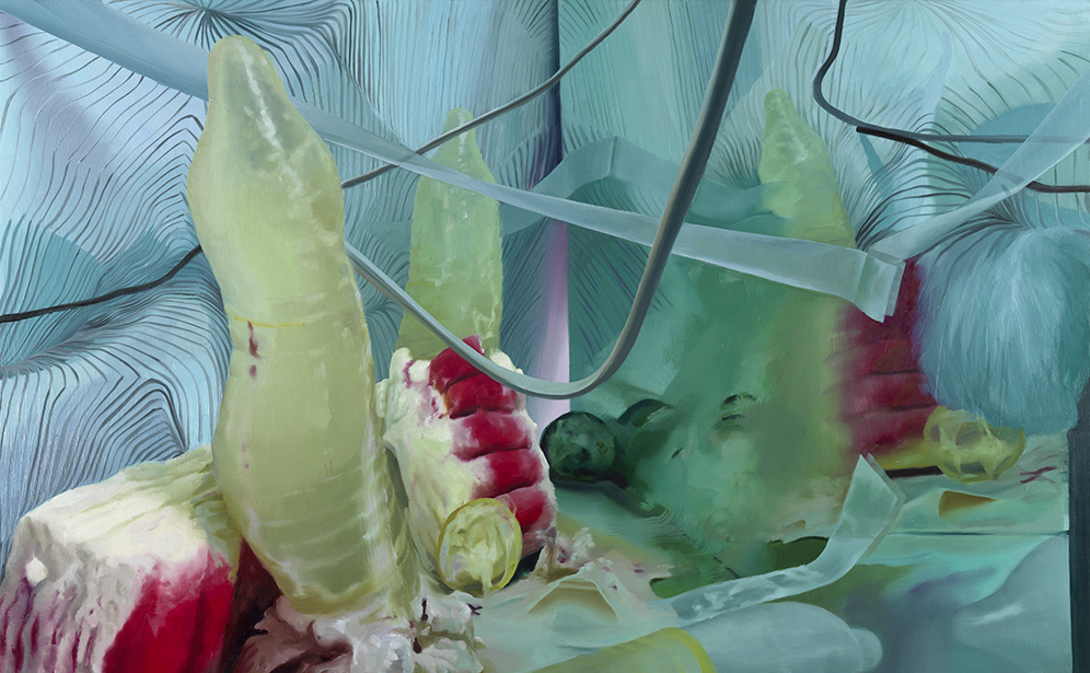 Janice McNab, The Ice Cream Paintings, &lsquo;Notes on Leaving&rsquo; (2016), 145x220cm, oil on linen
