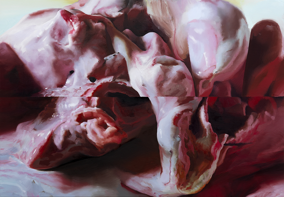Janice McNab, The Ice Cream Paintings, &lsquo;Landscape of a Cut&rsquo; (2015), 90x125cm, oil on linen