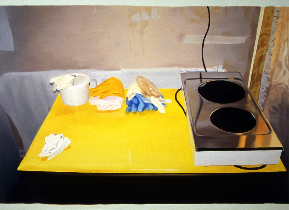 Janice McNab, The Isolation Paintings, &lsquo;Anne's Kitchen&rsquo; (2001), 90x122cm, oil on board