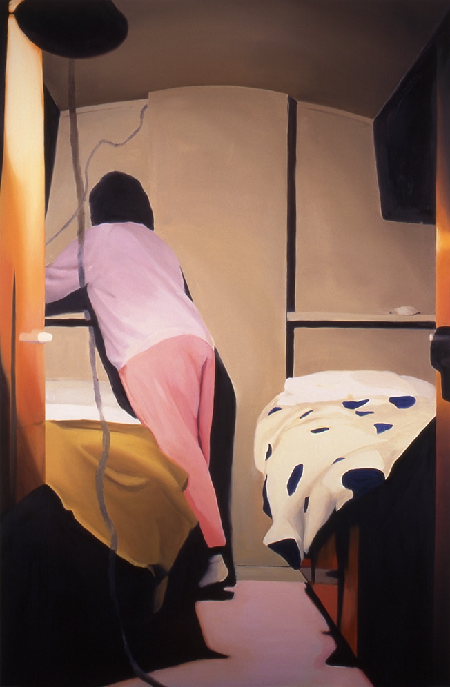 Janice McNab, The Isolation Paintings, &lsquo;New Mexico, Cell&rsquo; (1998), 185x122cm, oil on board