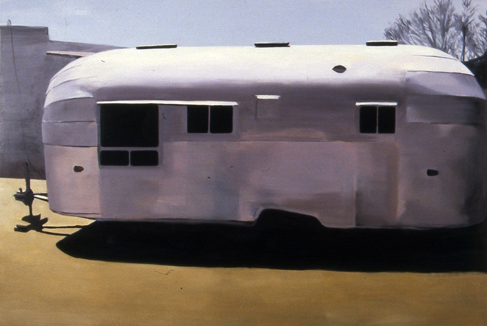 Janice McNab, The Isolation Paintings, &lsquo;New Mexico, Dead Man's Van&rsquo; (1998), 103x150cm, oil on board