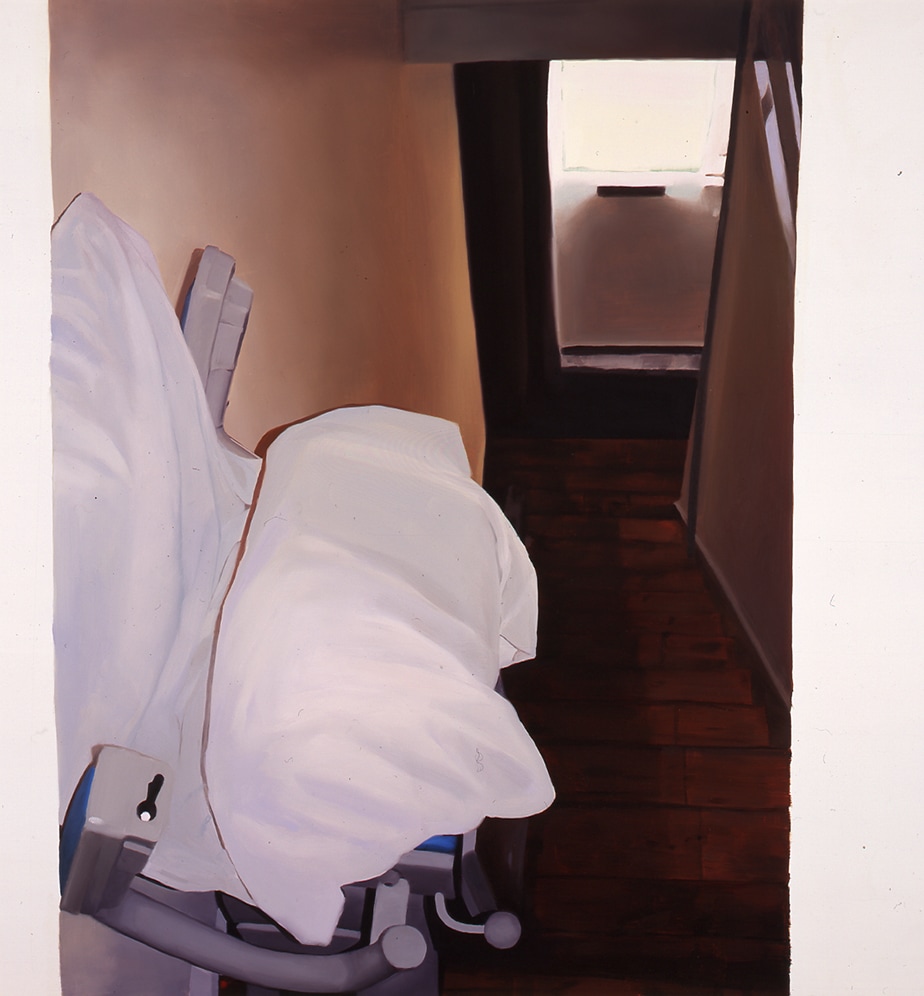 Janice McNab, The Isolation Paintings, &lsquo;Chairlift&rsquo; (2000), 122x145cm, oil on board