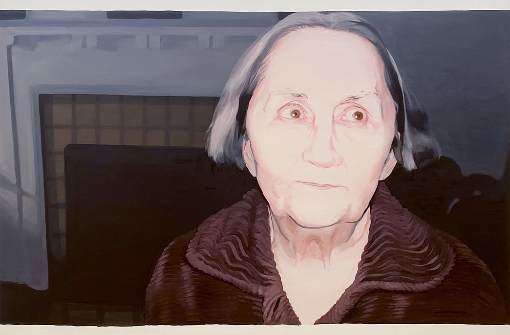 Janice McNab, The Isolation Paintings, &lsquo;Fabienne last went outdoors in 1981&rsquo; (2000), 100x150cm, oil on board